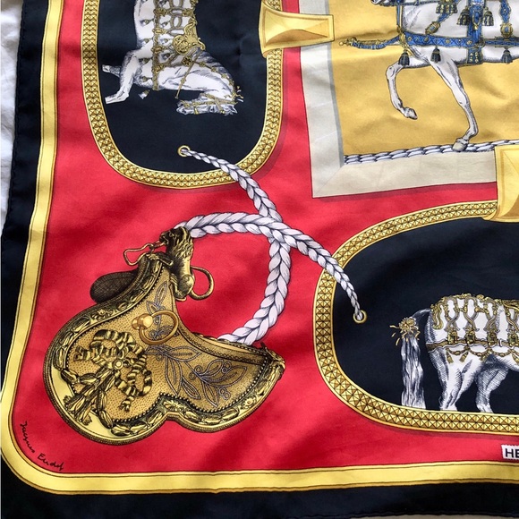 Hermes Grand Apparat printed silk Scarf carre 90 cm Square vintage - Picture 6 of 10